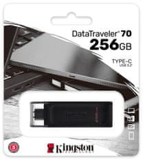 Kingston DataTraveler 70 USB ključ, 256 GB, USB-C 3.2 Gen 1 (DT70/256GB)