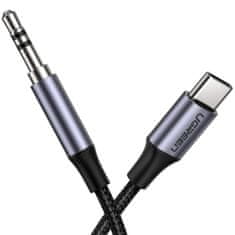 Ugreen AV143 avdio kabel USB-C / 3.5mm mini jack 1m, siva