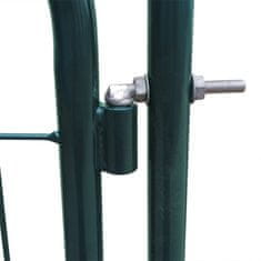 Greatstore Vrata za vrtno ograjo 100x100 cm zelene barve