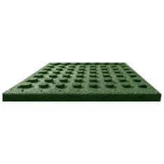 Vidaxl Zaščitne plošče 18 kosov guma 50x50x3 cm zelene