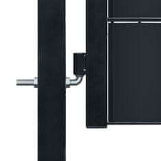 Vidaxl Vrata za ograjo PVC in jeklo 100x204 cm antracitna