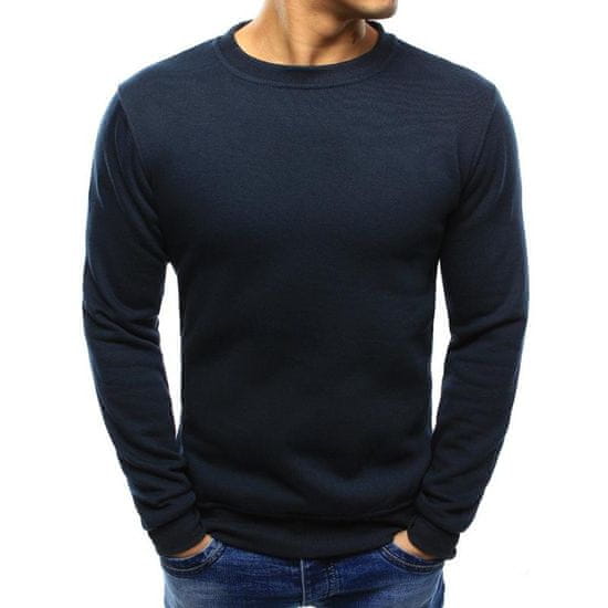 Dstreet Moška majica s kapuco STYLE enobarvna temno modra bx4248