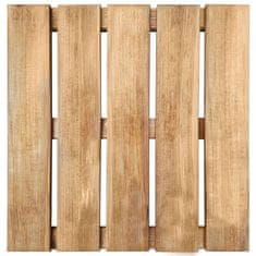 Greatstore Talne plošče 30 kosov 50x50 cm lesene rjave