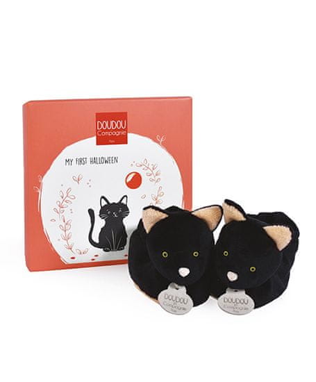 Doudou Darilni set - Prvi čevlji set črna mačka 0-6 mesecev
