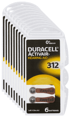 Duracell 60 X baterije za slušni aparat DURACELL 312 (rjave)