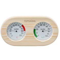 Topsauna Leseni termometer z higrometrom za savno - Bor