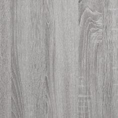 Vidaxl Pisalna miza s predalom siva sonoma 115x50x75 cm inženirski les