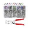 Set za pritrjevanje gumbov, namestitev gumbov na tkanino (Klešče + 100 gumbov) | SNAPSTER