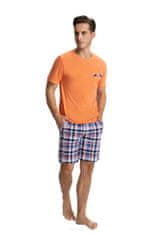 Amiatex Moška pižama 723, oranžna, M
