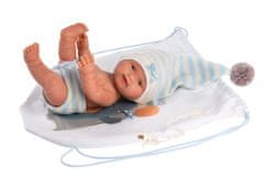 Llorens 26313 NEW BORN BOY - realistična dojenčkova lutka z vinilnim telesom - 26 cm