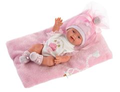 Llorens 26316 NEW BORN DOLL - realistična dojenčkova lutka z vinilnim telesom - 26 cm