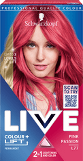 Schwarzkopf Live Colour+Lift barva za lase, L77 Pink Passion