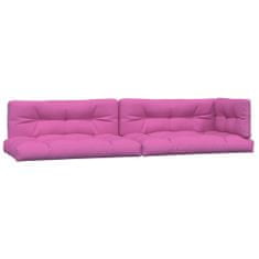 Vidaxl Blazine za kavč iz palet 5 kosov roza blago