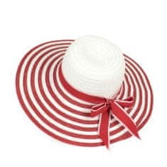 Art of Polo Ženski klobuk Mauka belo-rdeča Universal