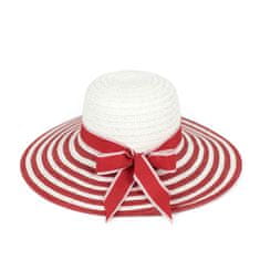 Art of Polo Ženski klobuk Mauka belo-rdeča Universal