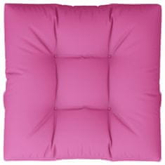 Greatstore Blazina za kavč iz palet roza 80x80x12 cm blago