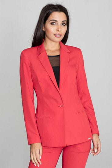 Figl Ženski formalni suknjič Bleomour M562 rdeča