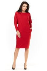 Awama Ženska midi obleka Essydwen A206 rdeča S/M