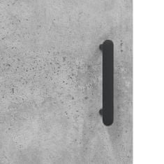 Vidaxl Visoka komoda betonsko siva 69,5x34x180 cm inženirski les