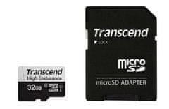 Transcend 32 GB microSDXC 350V UHS-I U1 (razred 10), visoko vzdržljiva pomnilniška kartica, 95 MB/s R, 40 MB/s W