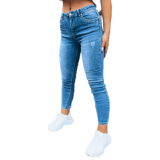 Dstreet Ženske hlače iz džinsa SADIE modre barve uy1592 XL