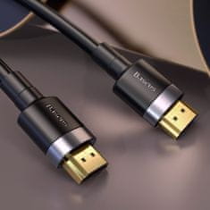 BASEUS Kabel HDMI 2.0 Cafule, 4K, 3D, 5 m (črna/siva)