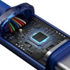 BASEUS Crystal Shine kabel USB-C do USB-C, 100 W, 1,2 m (moder)