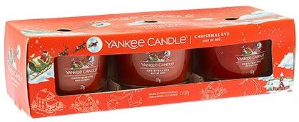 Yankee Candle Christmas Eve Set votivnih sveč v steklu, 3 kosi