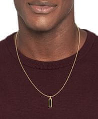 Tommy Hilfiger Originalna pozlačena ogrlica z oniksom 2790541