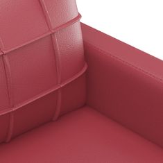 Vidaxl Sedežna garnitura 2-delna z blazinami vinsko rdeče umetno usnje