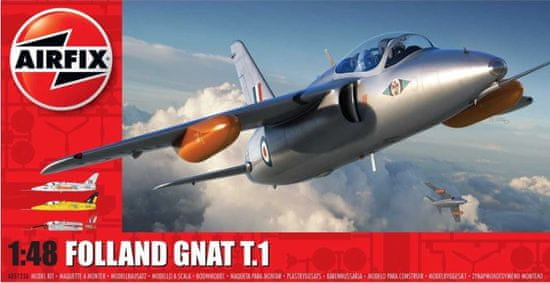 Airfix maketa-miniatura Folland Gnat T.1 • maketa-miniatura 1:48 starodobna letala • Level 4