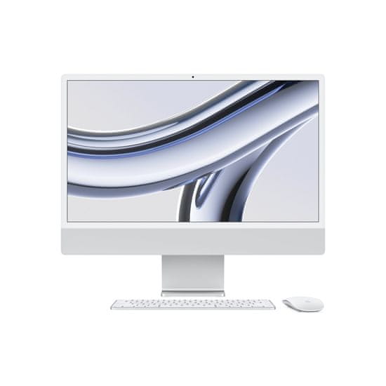 Apple iMac 24 računalnik, M3, 8 GB, SSD256GB, srebrna