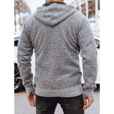 Dstreet Moški izolirani pulover WIR svetlo siv wx2153 3XL