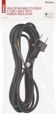 Emos S03150 priključni kabel, guma, 3×1,0 mm, črn, 5 m