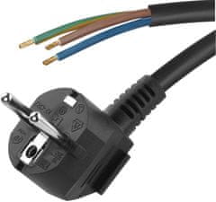 Emos S18313 priključni kabel, PVC, 3×1,0 mm, 3 m, črn