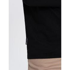OMBRE Moška majica z dolgimi rokavi brez potiska V1 OM-LSBL-0106 črna MDN124054 S