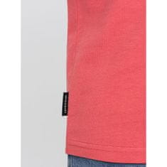 OMBRE Moška klasična bombažna majica BASIC V11 OM-TSBS-0146 roza MDN124282 M