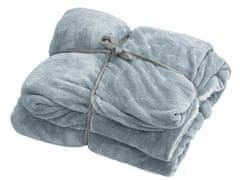 Ljubki dom Luksuzna sivo-modra puhasta deka iz mikropliša, 150x200 cm