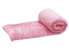 Ljubki dom Luksuzna roza puhasta deka iz mikropliša, 150x200 cm