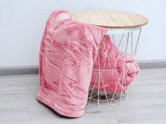 Ljubki dom Luksuzna roza puhasta deka iz mikropliša, 150x200 cm