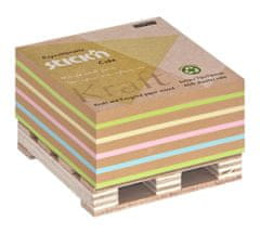Stick'n by Hopax Stick'n Kraft reciklirani barvni samolepilni lističi na paleti - 76 x 76 mm, 400 listov