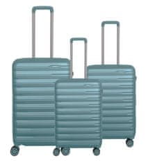 Ornelli Perle Metalic set potovalnih kovčkov, moder (28011)