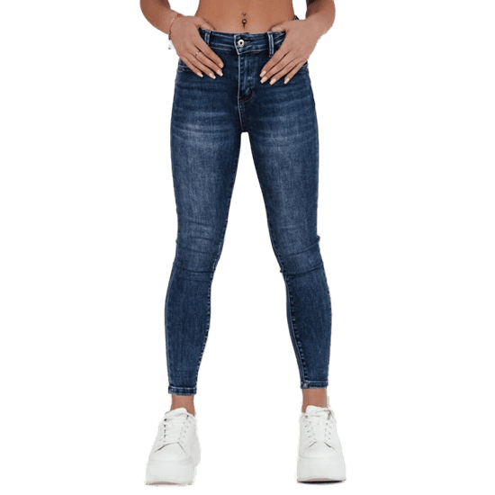 Dstreet Ženske hlače iz džinsa LACOY modre barve uy1917
