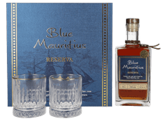 mauritius Rum Blue Reserva + 2 kozarca + GB 0,7 l