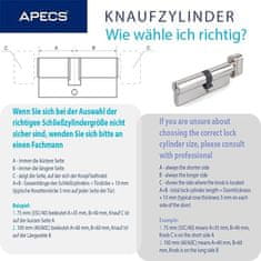 APECS Cilindrični vložek APECS EС-105(45/60C)-C-NI (3keys) (00026441)