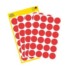 Avery Zweckform okrogle markirne etikete 3595, fi 18 mm, rdeče, odstranljive