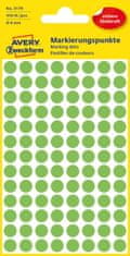 Avery Zweckform okrogle markirne etikete 3179, fi 8 mm, svetlo zelene