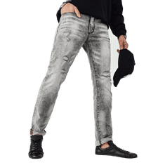 Dstreet Moške hlače iz džinsa sive barve ux4133 s33