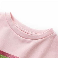 Vidaxl Otroška obleka z vrvico svetlo roza 92