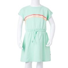 Vidaxl Otroška obleka z vrvico svetlo zelena 116